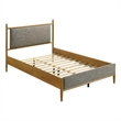 Coaster Mason 46&quot Wood Full Panel Platform Bed in Light Brown/Gray