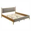Coaster Mason 46&quot Wood Eastern King Panel Platform Bed in Light Brown/Gray