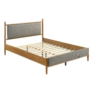 Coaster Mason 46&quot Wood Queen Panel Platform Bed in Light Brown/Gray