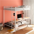 Coaster Bettoni Transitional Steel Full Over Twin Workstation Bunk Bed in White
