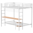Coaster Bettoni Transitional Steel Full Over Twin Workstation Bunk Bed in White