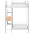 Coaster Bettoni Transitional Steel Full Over Twin Workstation Bunk Bed in White