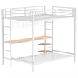 Coaster Bettoni Transitional Steel Full Over Twin Workstation Bunk Bed in White