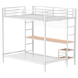 Coaster Bettoni Transitional Steel Full Over Twin Workstation Bunk Bed in White