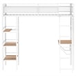 Coaster Campus 3-Shelf Transitional Steel Twin Workstation Loft Bed in White