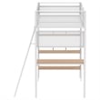 Coaster Campus 3-Shelf Transitional Steel Twin Workstation Loft Bed in White