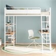 Coaster Campus 3-Shelf Transitional Steel Twin Workstation Loft Bed in White