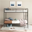 Coaster Carson Transitional Steel Twin Over Twin Bunk Bed in Glossy Black
