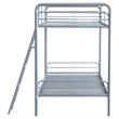 Coaster Carson Transitional Steel Twin Over Twin Bunk Bed in Glossy Silver