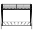 Coaster Carson Transitional Steel Twin Over Full Bunk Bed in Glossy Black