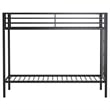 Coaster Alevera Transitional Steel Twin Over Twin Bunk Bed with Ladder in Black