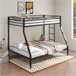 Coaster Alevera Transitional Steel Twin Over Full Bunk Bed with Ladder in Black