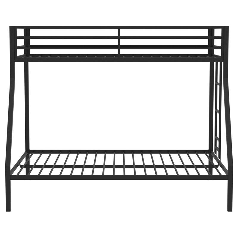 Coaster Alevera Transitional Steel Twin Over Full Bunk Bed with Ladder in Black