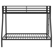 Coaster Alevera Transitional Steel Twin Over Full Bunk Bed with Ladder in Black