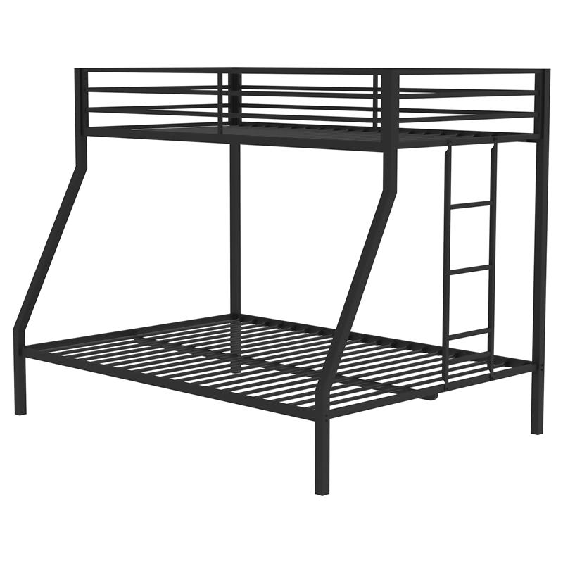 Coaster Alevera Transitional Steel Twin Over Full Bunk Bed with Ladder in Black