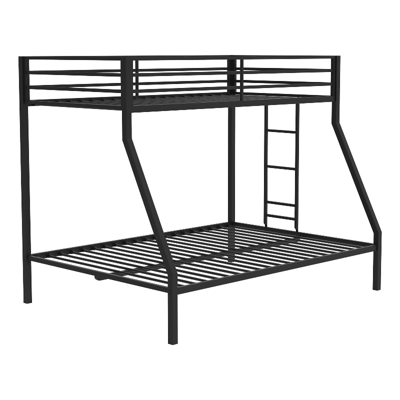 Coaster Alevera Transitional Steel Twin Over Full Bunk Bed with Ladder in Black