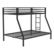Coaster Alevera Transitional Steel Twin Over Full Bunk Bed with Ladder in Black