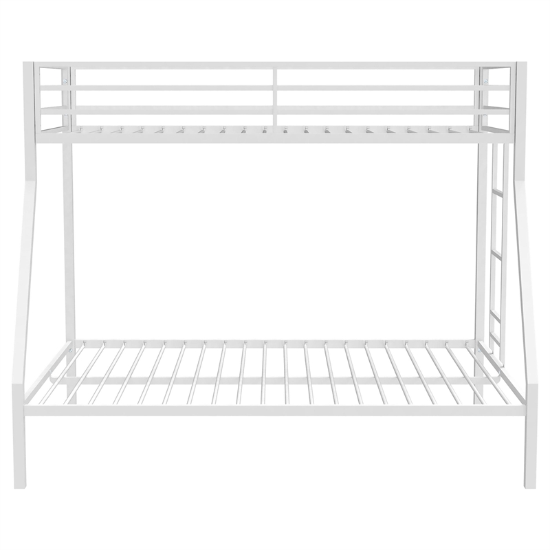 Coaster Alevera Transitional Steel Twin Over Full Bunk Bed with Ladder in White