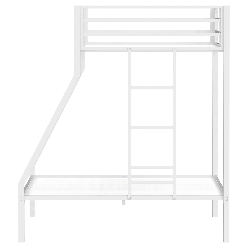 Coaster Alevera Transitional Steel Twin Over Full Bunk Bed with Ladder in White