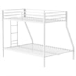 Coaster Alevera Transitional Steel Twin Over Full Bunk Bed with Ladder in White
