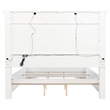Coaster McKinney Wood Eastern King LED Light Panel Bed in Vintage White