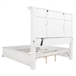 Coaster McKinney Wood California King LED Light Panel Bed in Vintage White