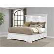 Coaster McKinney Wood Queen LED Light Panel Bed in Vintage White