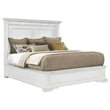Coaster McKinney Wood Queen LED Light Panel Bed in Vintage White