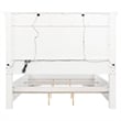 Coaster McKinney Wood Queen LED Light Panel Bed in Vintage White
