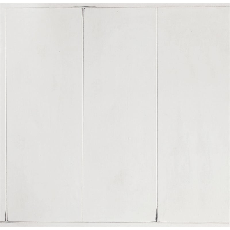 Coaster McKinney Wood Queen LED Light Panel Bed in Vintage White