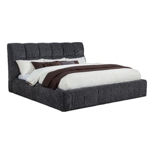 Coaster Nollet 48&quot Upholstered Fabric Eastern King Platform Bed in Gray