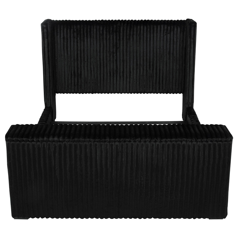 Coaster Centergrove Upholstered Velvet California King Wingback TV Bed in Black