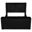 Coaster Centergrove Upholstered Velvet California King Wingback TV Bed in Black