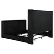 Coaster Centergrove Upholstered Velvet California King Wingback TV Bed in Black