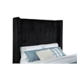 Coaster Centergrove Upholstered Velvet Queen Wingback TV Bed in Black