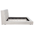 Coaster Dreux Upholstered Fabric Eastern King Panel Platform Bed in Cream