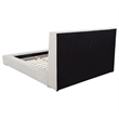 Coaster Dreux Upholstered Fabric Queen Panel Platform Bed in Cream
