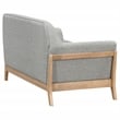 Coaster Vaughn Mid-Century Modern Upholstered Fabric Flared Arm Loveseat in Gray