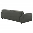 Coaster Buxton Contemporary Padded Top Grain Leather Sofa in Graphite Gray