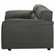 Coaster Buxton Contemporary Padded Top Grain Leather Loveseat in Graphite Gray