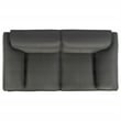 Coaster Buxton Contemporary Padded Top Grain Leather Loveseat in Graphite Gray