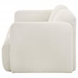 Coaster Dorset Contemporary Upholstered Fabric Round Track Arm Loveseat in White