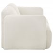 Coaster Dorset Contemporary Upholstered Fabric Round Track Arm Loveseat in White