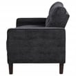Coaster Bowen II Transitional Tufted Fabric Track Arm Loveseat in Steel Gray
