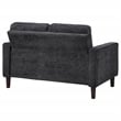 Coaster Bowen II Transitional Tufted Fabric Track Arm Loveseat in Steel Gray