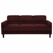 Coaster Ruth Transitional Upholstered Fabric Track Arm Sofa in Rust Red