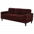 Coaster Ruth Transitional Upholstered Fabric Track Arm Sofa in Rust Red