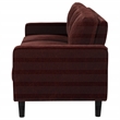 Coaster Ruth Transitional Upholstered Fabric Track Arm Sofa in Rust Red