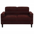 Coaster Ruth  Transitional Upholstered Fabric Track Arm Loveseat in Rust Red
