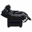 Coaster Zuma Upholstered Faux Leather Dual Power Reclining LED Sofa in Black